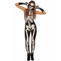 Skeleton Jumpsuit Women Halloween Costume